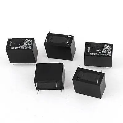 5 Pcs 835NL-1A-V 4Pin NO Normal Open Power Relay DC 12V Coil Voltage 5 Pcs 835NL-1A-V 4Pin NO Normal Open Power Relay DC 12V Coil Voltage<br><br>Aliexpress