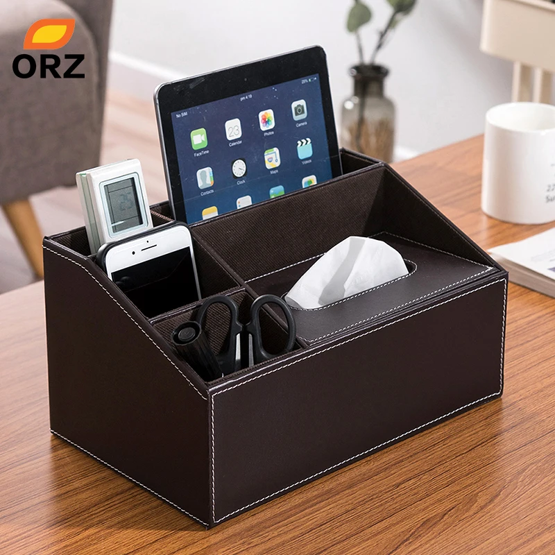 ORZ Home Office Tissue Box PU Leather Napkin Holder Remote Control Holder Storage Box Desktop Organizer Tissue Paper Box Cover
ORZ Home Office Tissue Box PU Leather Napkin Holder Remote Control Holder Storage Box Desktop Organizer Tissue Paper Box Cover