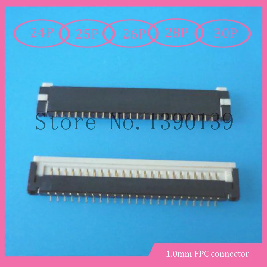 10pcs/lot 1.0mm Pitch Under Clamshell FPC FFC Flat Cable Connector Socket 24P 25P 26P 28P 30P for Laptop keyboard interface
10pcs/lot 1.0mm Pitch Under Clamshell FPC FFC Flat Cable Connector Socket 24P 25P 26P 28P 30P for Laptop keyboard interface