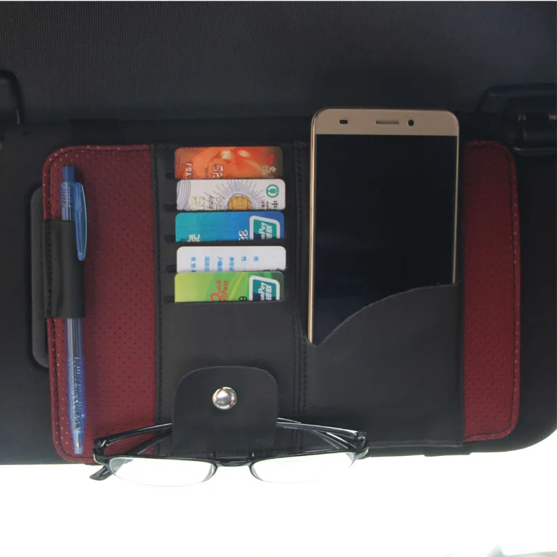 Sun Visor Business card Pen Glasses holder Clip Multifunction Storage PU Leather Car Vehicle Auto Accessories
Sun Visor Business card Pen Glasses holder Clip Multifunction Storage PU Leather Car Vehicle Auto Accessories