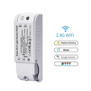 Smart Switch Dimmer Module DIY Home Automation Light Switch Wireless Control Voice Control WiFi Dimmer Switch 110-240V 300W
Smart Switch Dimmer Module DIY Home Automation Light Switch Wireless Control Voice Control WiFi Dimmer Switch 110-240V 300W