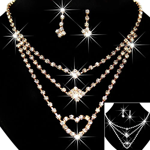 Bluelans Fashion Women's Wedding Bride Love Heart Multilayer Necklace Earrings Jewelry Set Gift
Bluelans Fashion Women's Wedding Bride Love Heart Multilayer Necklace Earrings Jewelry Set Gift