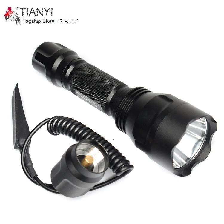 

5mount light C8 Tactical Gun Flashlight Torch 2200LM CREE XM-L2 LED 5 Modes LED Flash Light Lanterna+remote switch HIG T6 led