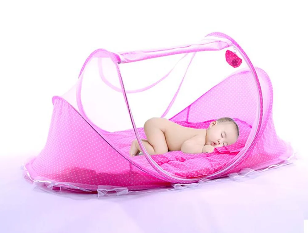 Yurts Baby Bed With Pillow Mat Set Portable Foldable Crib With