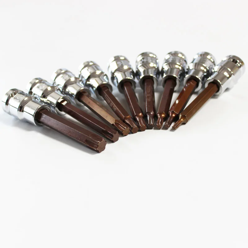 pack of 9 pieces 100mm extra long reach torx star T20 T25 T27 T30 T35 T40 T45 T50 T55 socket bit
pack of 9 pieces 100mm extra long reach torx star T20 T25 T27 T30 T35 T40 T45 T50 T55 socket bit