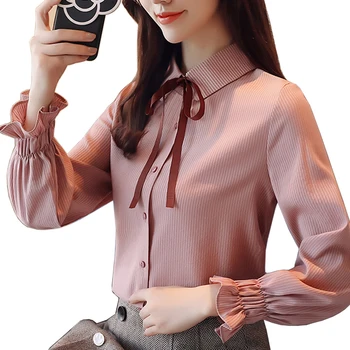 2018 Spring Autumn Women blouses Striped Chiffon Tops Long Sleeve elegant Casual Blouse Female Work Wear Office Shirts For Women
2018 Spring Autumn Women blouses Striped Chiffon Tops Long Sleeve elegant Casual Blouse Female Work Wear Office Shirts For Women