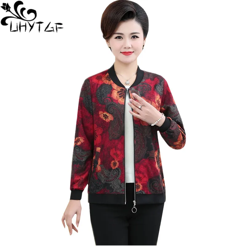UHYTGF 5XL plus size jacket women temperament mother spring autumn coat Fashion printed casual thin outerwear casaco feminino189
UHYTGF 5XL plus size jacket women temperament mother spring autumn coat Fashion printed casual thin outerwear casaco feminino189