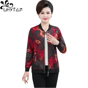 UHYTGF 5XL plus size jacket women temperament mother spring autumn coat Fashion printed casual thin outerwear casaco feminino189
UHYTGF 5XL plus size jacket women temperament mother spring autumn coat Fashion printed casual thin outerwear casaco feminino189