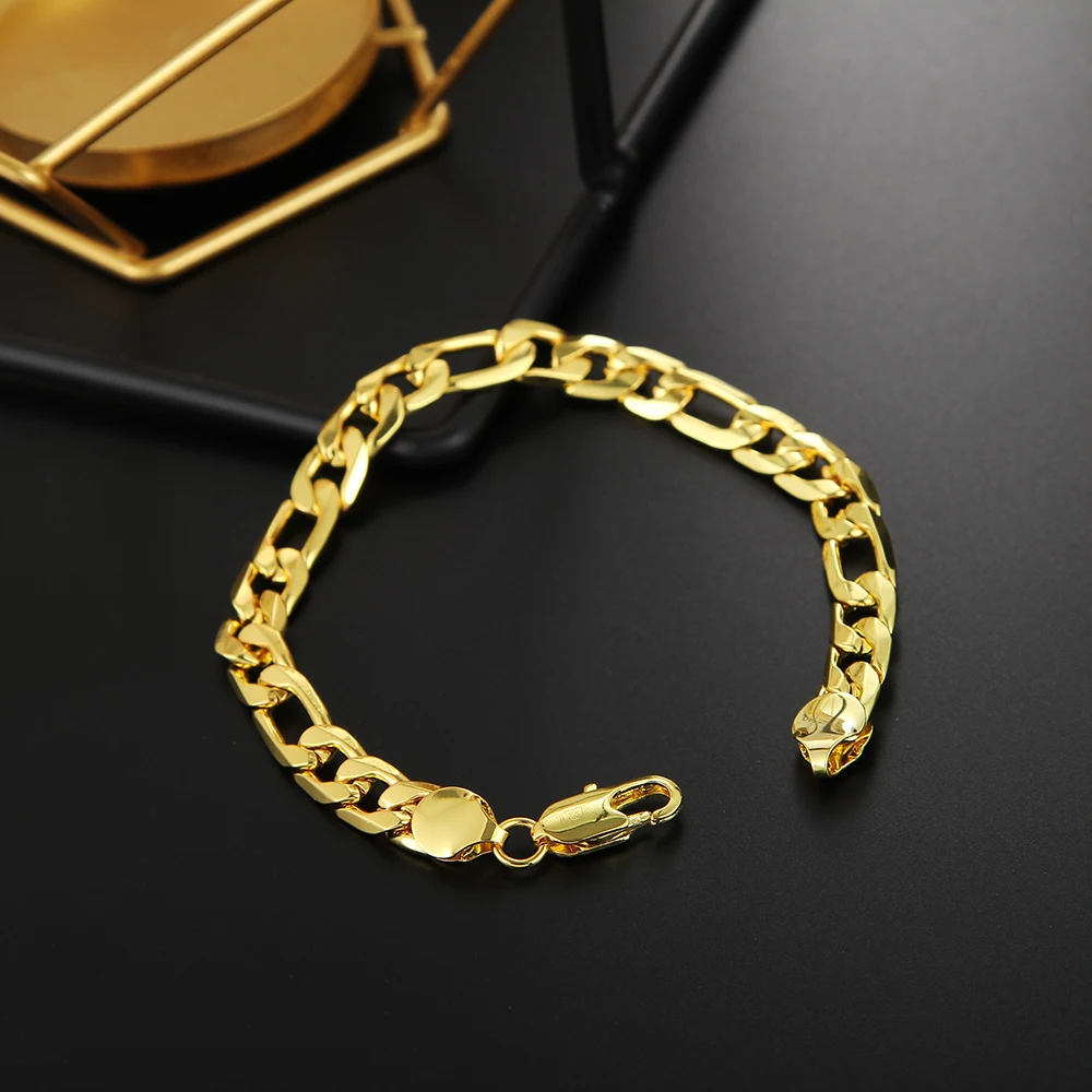Gold color Silver color exquisite women men noble nice bracelet fashion charm 8mm chain jewelry wedding party gift LH024
Gold color Silver color exquisite women men noble nice bracelet fashion charm 8mm chain jewelry wedding party gift LH024
