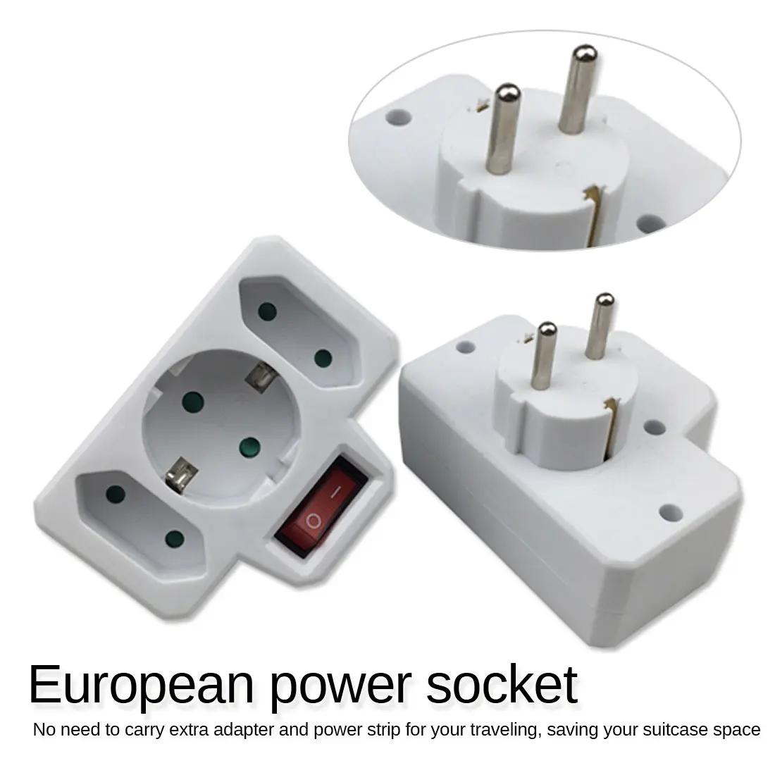European Type Conversion Plug 1 TO 3 Way EU Standard Power Adapter Socket 16A Travel Plugs with switch
European Type Conversion Plug 1 TO 3 Way EU Standard Power Adapter Socket 16A Travel Plugs with switch