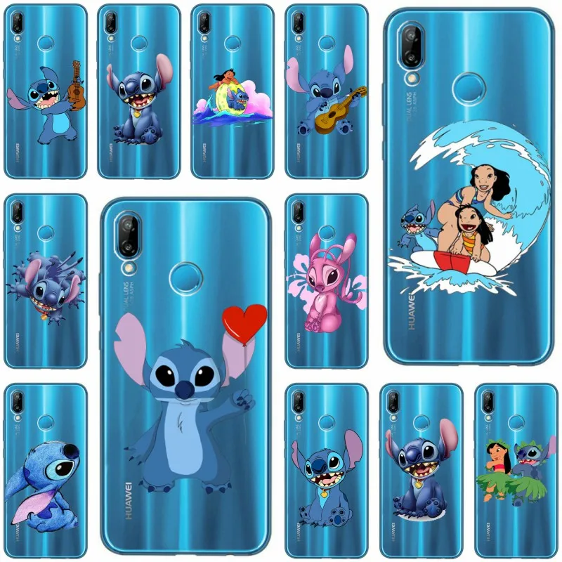 

Cartoon Lovely Stich stitch Cover Soft Silicone TPU Phone Case For Huawei P8 P9 P10 P20 Lite P9 P20 Plus Mate 9 10 Honor 9 V9