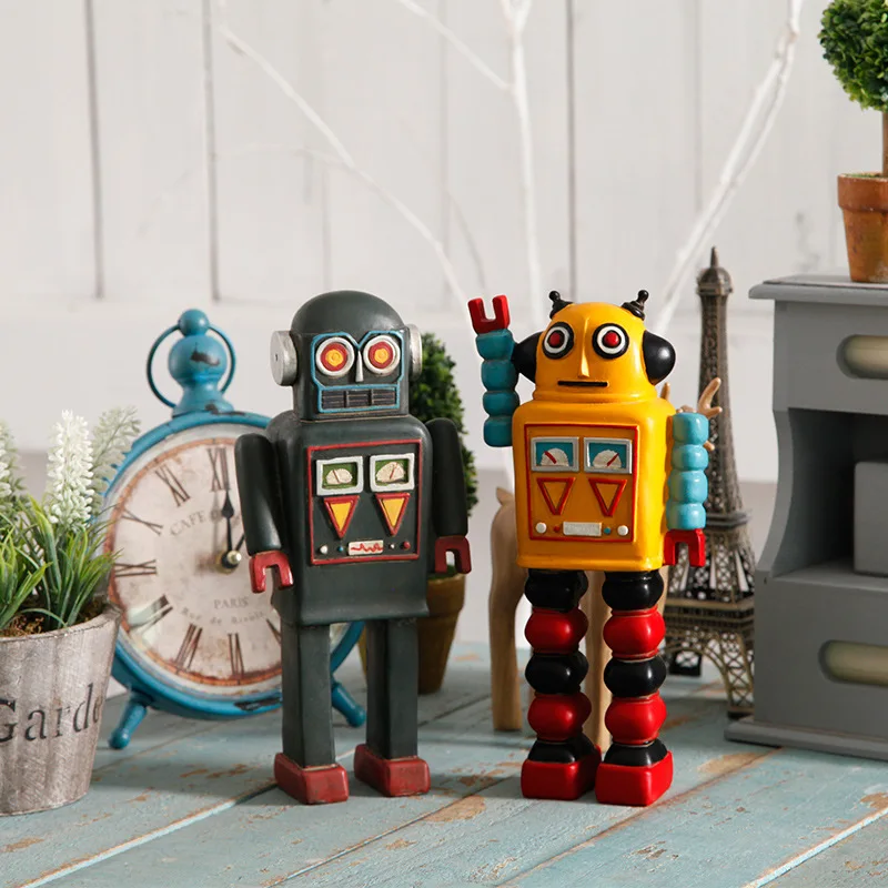 American Style Retro Robot Model Handicraft Resin Cartoon Robot Model Desktop Furnishing Articles Creative Children's Toys Gifts
American Style Retro Robot Model Handicraft Resin Cartoon Robot Model Desktop Furnishing Articles Creative Children's Toys Gifts