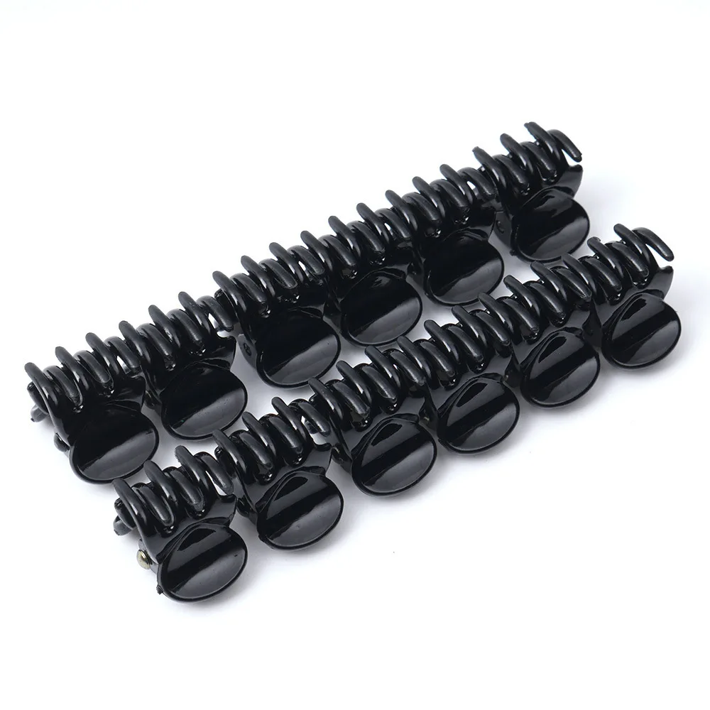 12Pcs/sets Fashion Simple Black Crab Hair Claws Women Girls New Plastic Mini Hairpins Hair Clips Clamp Hair Accessories For Gift
12Pcs/sets Fashion Simple Black Crab Hair Claws Women Girls New Plastic Mini Hairpins Hair Clips Clamp Hair Accessories For Gift