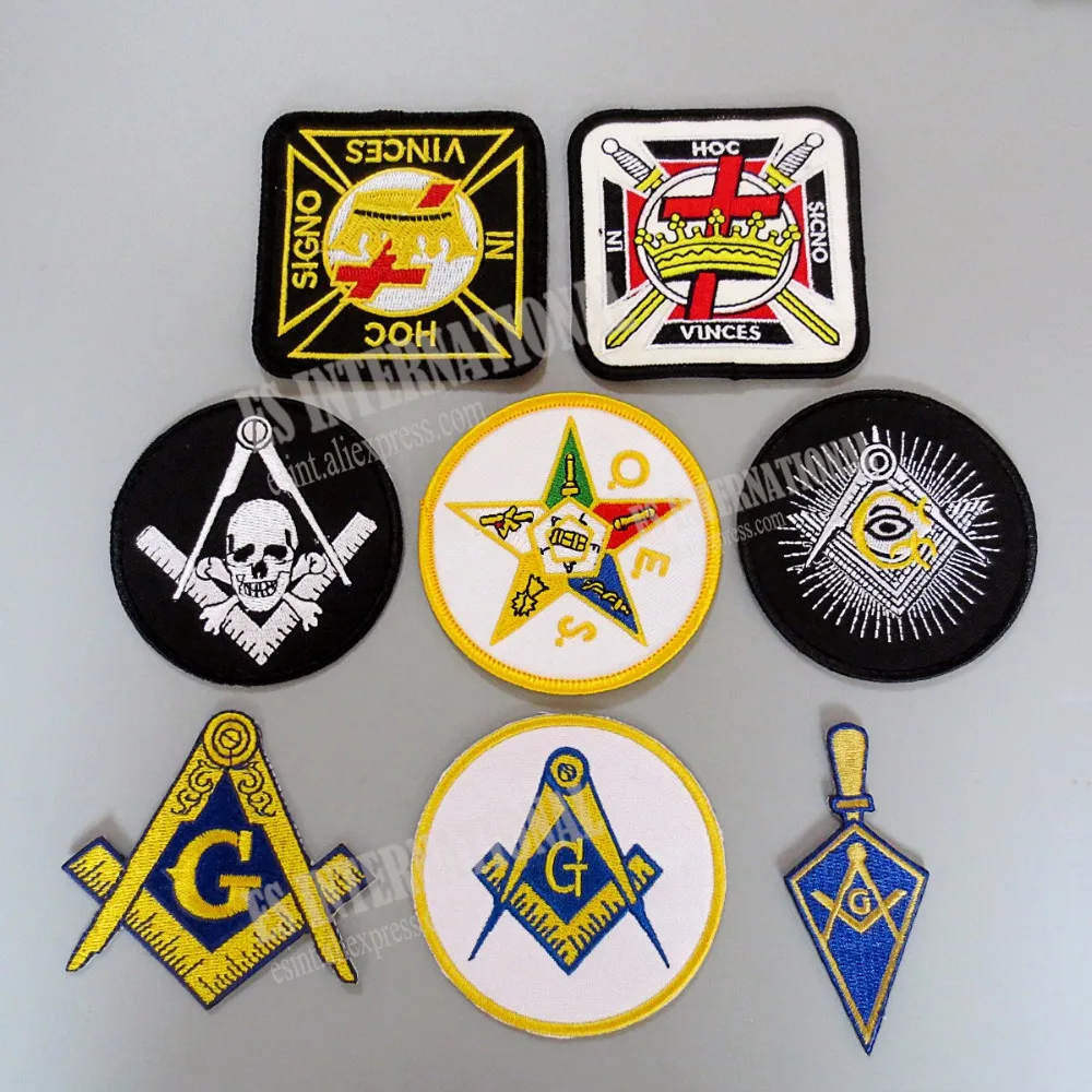 Светлые патчи с вышивкой диаметром 7 6 см|embroidery patch|freemason patchmasonic patches |