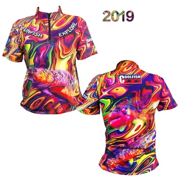 FUN2019 Short Sleeve Fishing Jersey Outdoor Ice Silk Zipper Collar Fishing Shirt Sunscreen Women Men's Colorful Fishing Clothes
FUN2019 Short Sleeve Fishing Jersey Outdoor Ice Silk Zipper Collar Fishing Shirt Sunscreen Women Men's Colorful Fishing Clothes