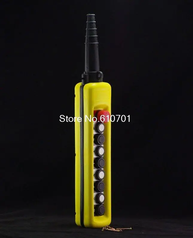 1PCS Switch 2 Speed Control Hoist Crane 8 Pushbuttons Pendant Control Station With Emergency Stop XAC-8913
1PCS Switch 2 Speed Control Hoist Crane 8 Pushbuttons Pendant Control Station With Emergency Stop XAC-8913