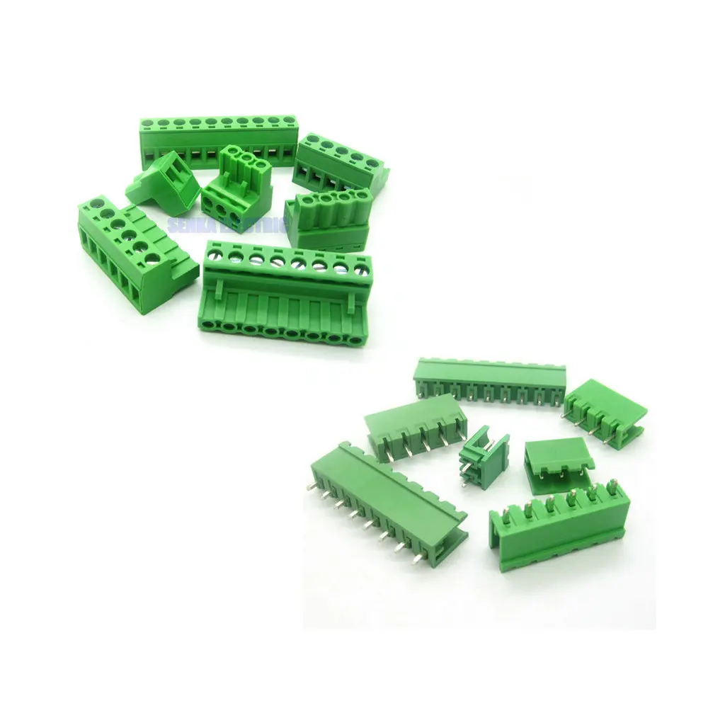 50 Sets/lot 5.08mm Pitch Screw Type 2 - 10 Pins PCB Pluggable Terminal Blocks Straight Pin Connector KF2EDGK
50 Sets/lot 5.08mm Pitch Screw Type 2 - 10 Pins PCB Pluggable Terminal Blocks Straight Pin Connector KF2EDGK