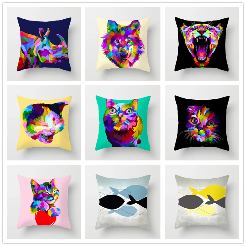 45*45cm Lovely Animals Cushion Covers Square Polyester throw Soft Pillow covers Bedroom Home Car Office Decorative
45*45cm Lovely Animals Cushion Covers Square Polyester throw Soft Pillow covers Bedroom Home Car Office Decorative
