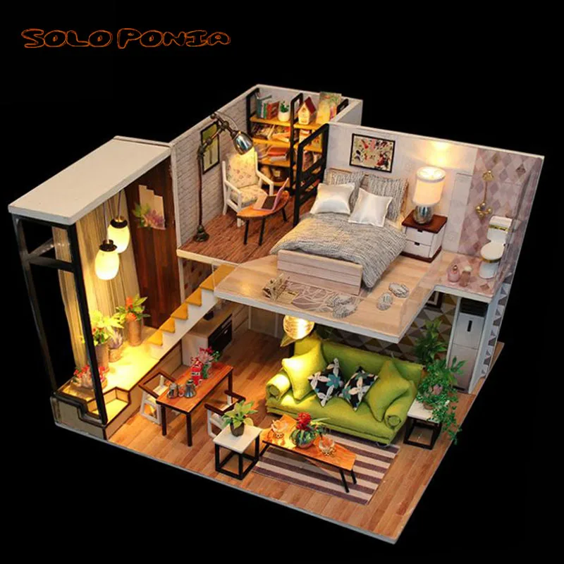 DIY Wooden House Miniaturas with Furniture DIY Miniature House Dollhouse Toys for Children Christmas and Birthday Gifts
DIY Wooden House Miniaturas with Furniture DIY Miniature House Dollhouse Toys for Children Christmas and Birthday Gifts