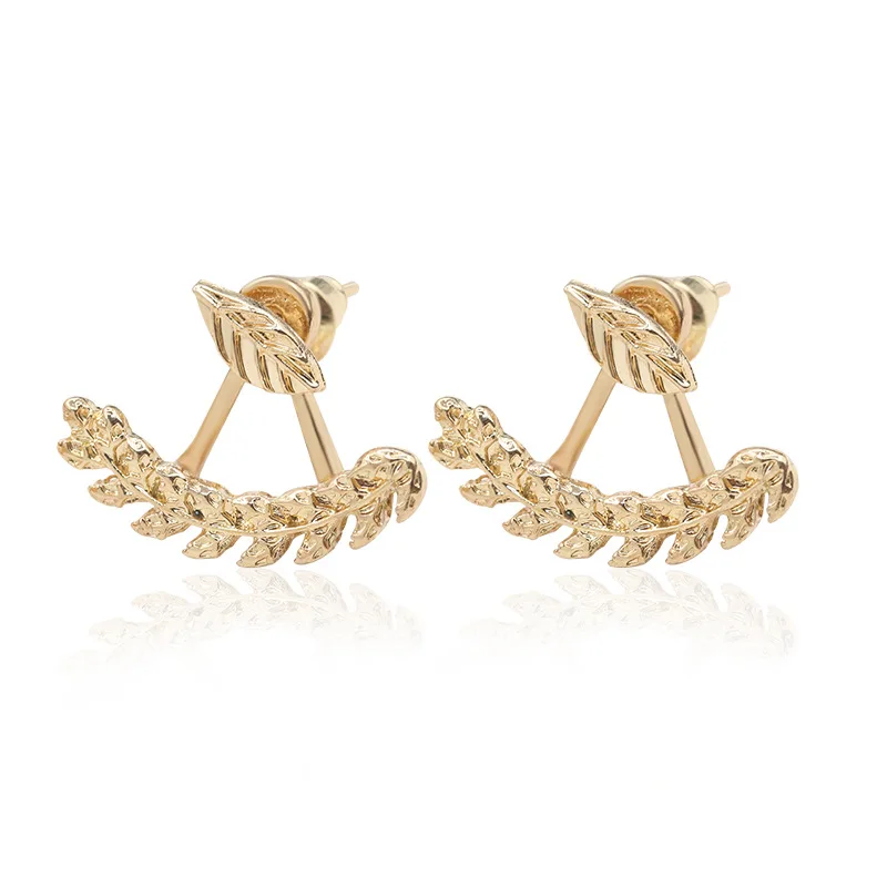 Korean version of exquisite Leaf Earrings with rear-hanging Leaf Earrings for allergy-proof Earrings fashionable foreign trade
Korean version of exquisite Leaf Earrings with rear-hanging Leaf Earrings for allergy-proof Earrings fashionable foreign trade