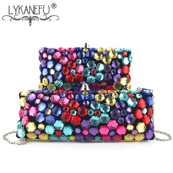 LYKANEFU Colorful Diamonds Bag Box Women Evening Bags Wedding Party Bridal Purse Ladies Clutch Hand Bag Small Hand Bag Designer
LYKANEFU Colorful Diamonds Bag Box Women Evening Bags Wedding Party Bridal Purse Ladies Clutch Hand Bag Small Hand Bag Designer