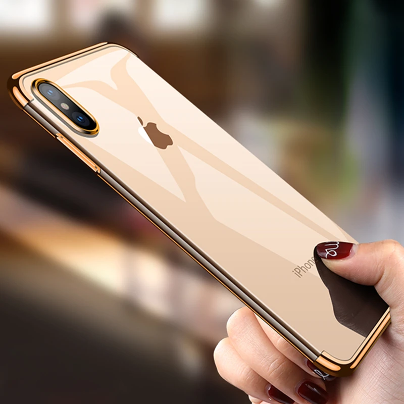 Silicone Clear Soft Cover for iPhone X XR XS Max Case For iphone 6S 6 7 8 8Plus Case Transparent Plating Shining TPU Phone Cover
Silicone Clear Soft Cover for iPhone X XR XS Max Case For iphone 6S 6 7 8 8Plus Case Transparent Plating Shining TPU Phone Cover
