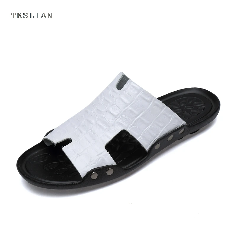 Summer slippers men sandals genuine leather slides Alligator fashion beach sandal male non-slip fashionable sheos big size 47
Summer slippers men sandals genuine leather slides Alligator fashion beach sandal male non-slip fashionable sheos big size 47