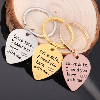 FLYANGEL Engraved Drive Safe I Love You Heart Charm Keychain For Couples Boyfriend Gifts Stainless Key chain
FLYANGEL Engraved Drive Safe I Love You Heart Charm Keychain For Couples Boyfriend Gifts Stainless Key chain