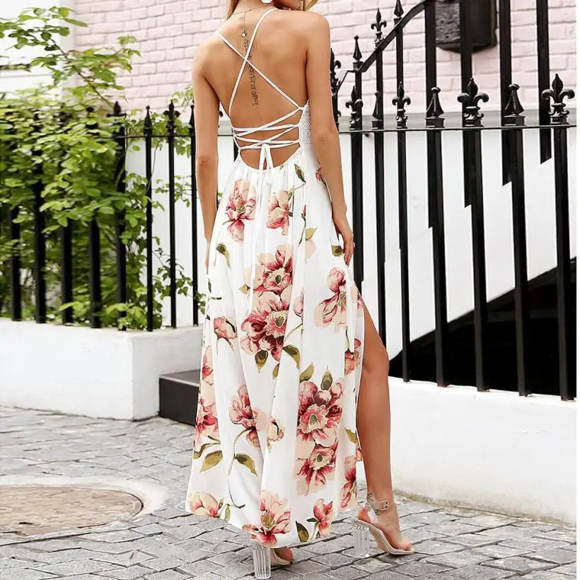 Women Lace Printing Off Shoulder Floral Dress Ladies Long Maxi Dress Summer Beach dress
Women Lace Printing Off Shoulder Floral Dress Ladies Long Maxi Dress Summer Beach dress