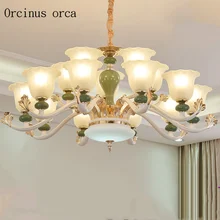 European style creative personality Ceramic Pendant Lamp living room dining room French modern zinc alloy LED Glass Chandelier
European style creative personality Ceramic Pendant Lamp living room dining room French modern zinc alloy LED Glass Chandelier