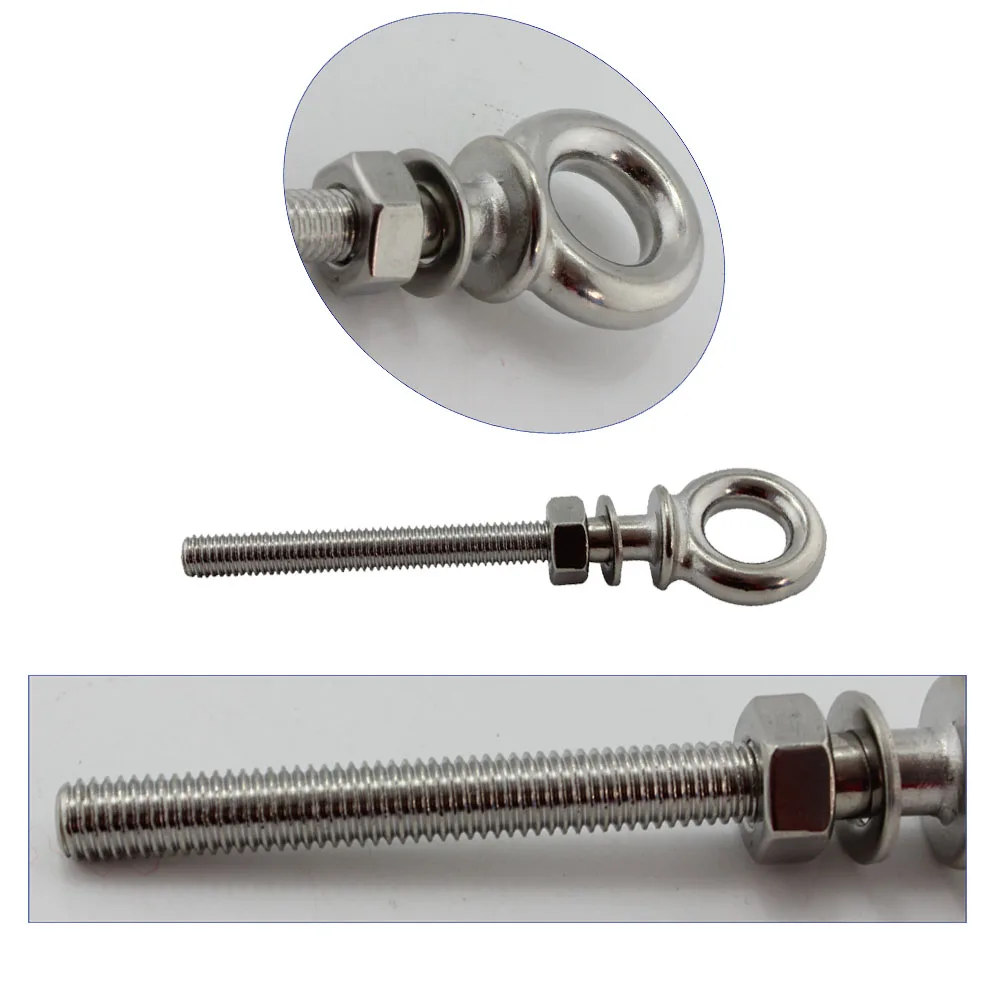 Stainless Marine Heavy Lifting Long Eye Bolt Marine Lifting HX Long Eye Bolt Ring Screw Loop Hole for Cable Rope 5pcs M8
Stainless Marine Heavy Lifting Long Eye Bolt Marine Lifting HX Long Eye Bolt Ring Screw Loop Hole for Cable Rope 5pcs M8