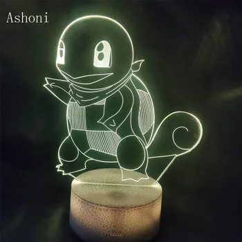 3D Pokemon Squirtle Carapuce LED Table Lamp Touch Colorful 7 Color Change Acrylic Night Light Birthday Children's Day Gifts Toy
3D Pokemon Squirtle Carapuce LED Table Lamp Touch Colorful 7 Color Change Acrylic Night Light Birthday Children's Day Gifts Toy