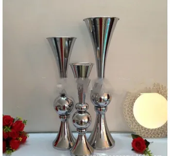 Trumpet vase, wedding wedding props silver plated speakers three sets of main table vases flower arrangement
Trumpet vase, wedding wedding props silver plated speakers three sets of main table vases flower arrangement