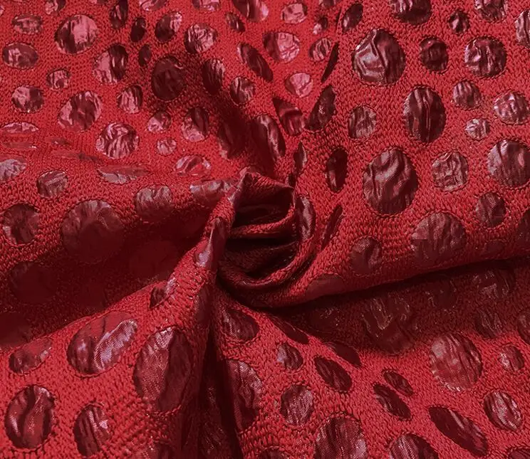 Red three-dimensional glossy wave point polyester fabric for dress textiles handmade patch Party thin tissu sequin fabric A362
Red three-dimensional glossy wave point polyester fabric for dress textiles handmade patch Party thin tissu sequin fabric A362
