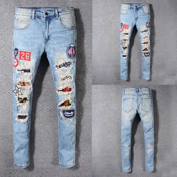 2019 Italian Style Fashion New Men Jeans,Top Quality Patchwork Casual Pants Slim Fit Brand Streetwear Stretch Biker Jeans Men
2019 Italian Style Fashion New Men Jeans,Top Quality Patchwork Casual Pants Slim Fit Brand Streetwear Stretch Biker Jeans Men