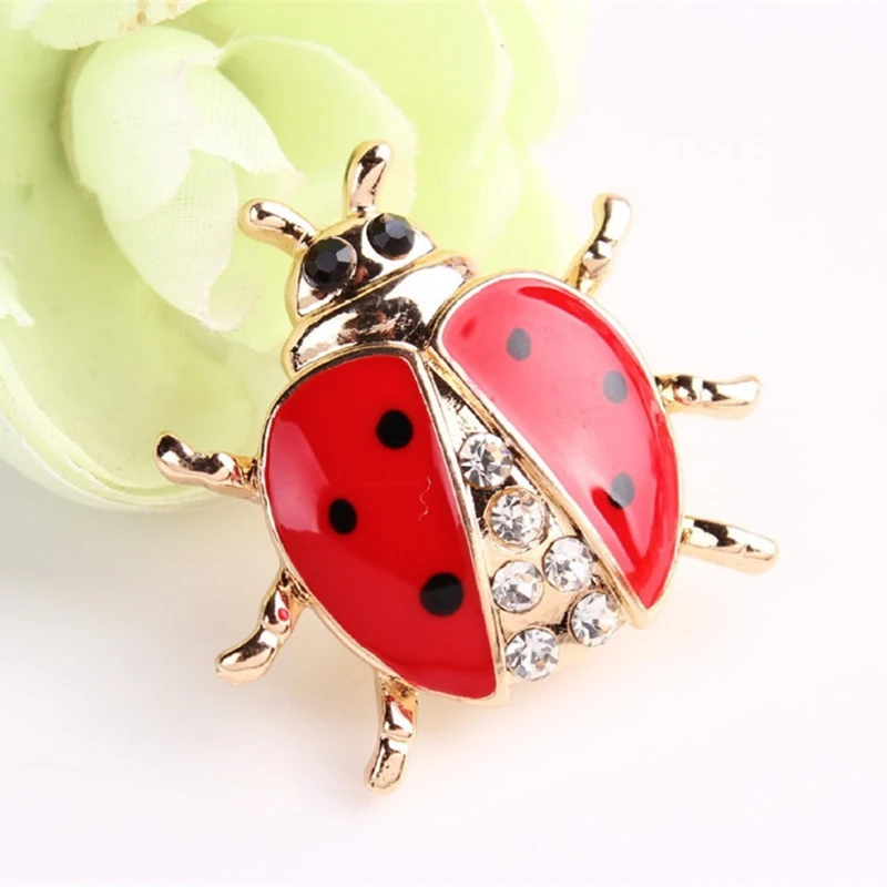 Cute Women Girls Animal Brooches Rhinestone Ladybug Brooch Pins Women Fashion Jewelry Gift
Cute Women Girls Animal Brooches Rhinestone Ladybug Brooch Pins Women Fashion Jewelry Gift