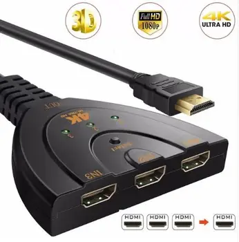 New 4K*2K 3D Mini 3 Port HDMI Switch 1.4b 4K Switcher HDMI Splitter 3 in 1 out Port Hub for DVD HDTV Xbox PS3 PS4 1080P
New 4K*2K 3D Mini 3 Port HDMI Switch 1.4b 4K Switcher HDMI Splitter 3 in 1 out Port Hub for DVD HDTV Xbox PS3 PS4 1080P