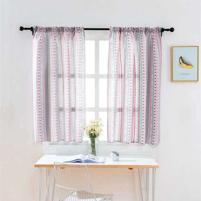 Flying European Curtains Short Blinds Rod Pocket for Small Window Half Blackout Colorful Stripes Curtains 1 Panel
Flying European Curtains Short Blinds Rod Pocket for Small Window Half Blackout Colorful Stripes Curtains 1 Panel