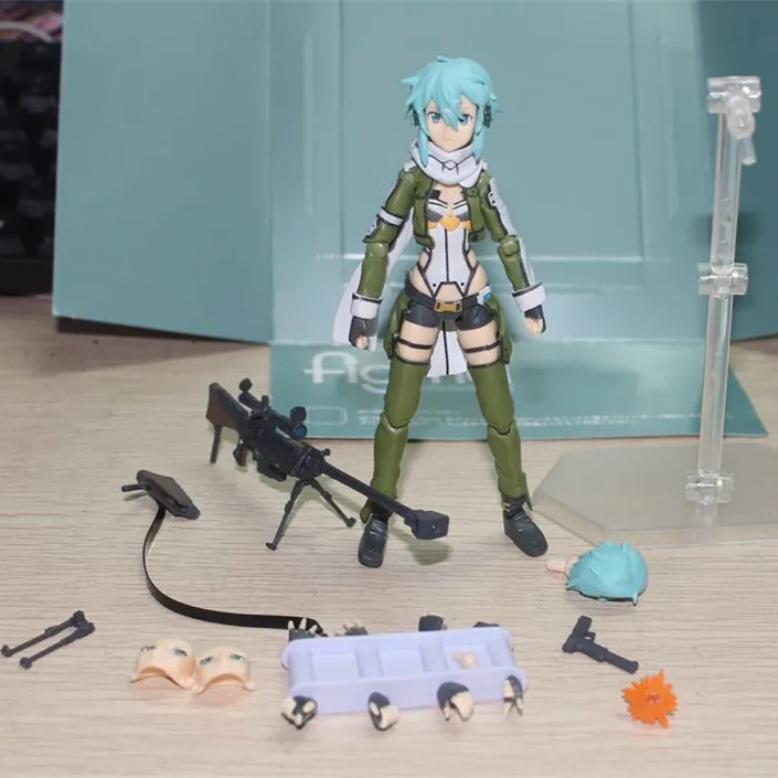 Anime Sword Art Online Sinon PVC Action Figure Collectible Model doll toy 14cm figma 241#
Anime Sword Art Online Sinon PVC Action Figure Collectible Model doll toy 14cm figma 241#