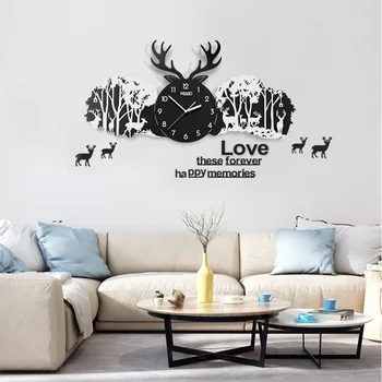 Creative Acrylic Deer Forest Shape Large Clocks Handmade Personality Needle Quartz 3D Landscape Watch Wall Clock Home Decoration
Creative Acrylic Deer Forest Shape Large Clocks Handmade Personality Needle Quartz 3D Landscape Watch Wall Clock Home Decoration