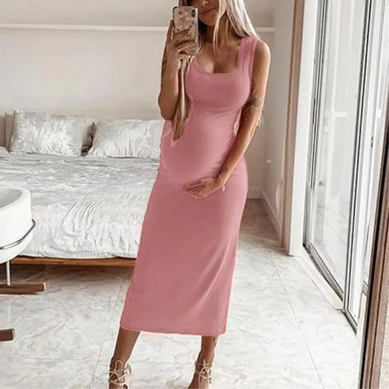 Large-sized Women Wear Round-necked Vest Dress Long Maternity Dresses For Photo Shoot Pregnant Skirt For Pregnant Dress Vestido
Large-sized Women Wear Round-necked Vest Dress Long Maternity Dresses For Photo Shoot Pregnant Skirt For Pregnant Dress Vestido
