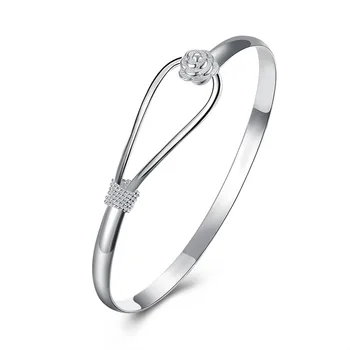 2018 New Fashion Women Men Bracelet Simple Round Original 925 Silver Bracelets For Women Silver Single Thread Flower Bracelet
2018 New Fashion Women Men Bracelet Simple Round Original 925 Silver Bracelets For Women Silver Single Thread Flower Bracelet