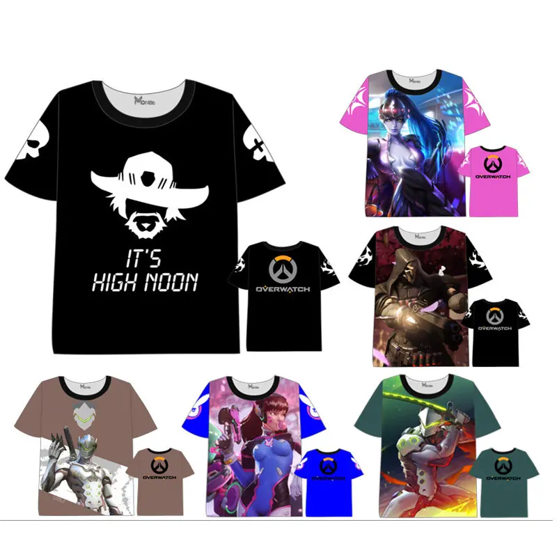 Anime Game Overwatches 3D Printed T-shirt Tights OW D.VA Reaper Genji Cosplay T-shirt Summer Top Tee Slim Casual Short Sleeves
Anime Game Overwatches 3D Printed T-shirt Tights OW D.VA Reaper Genji Cosplay T-shirt Summer Top Tee Slim Casual Short Sleeves