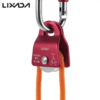Lixada NEW 20kN Bearing Mobile Micro Pulley Max Rope 1/2in for Rigging Arborist Climbing Mountaineering Tree Carving Accessory
Lixada NEW 20kN Bearing Mobile Micro Pulley Max Rope 1/2in for Rigging Arborist Climbing Mountaineering Tree Carving Accessory