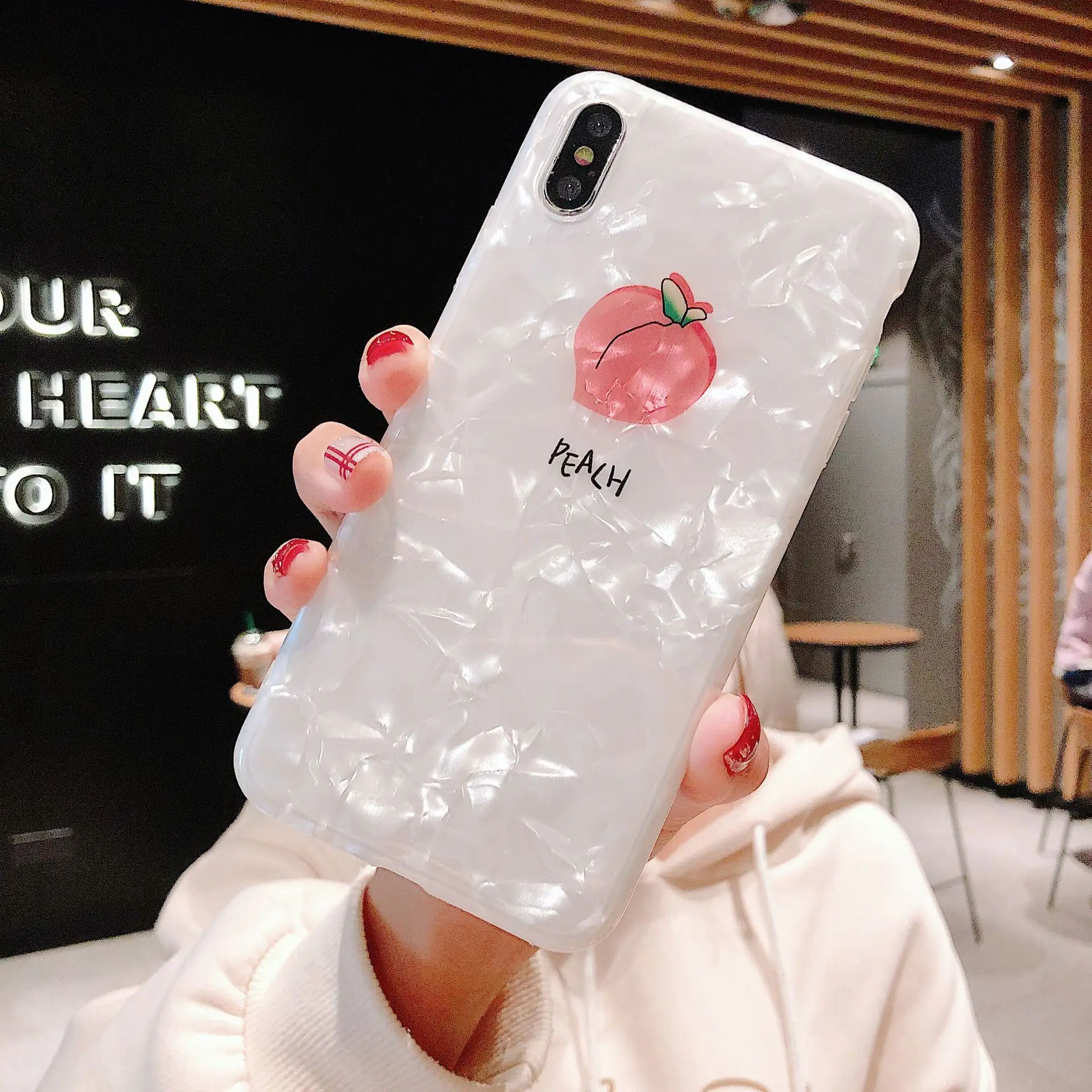 Kawaii Japanese Pink Peach Phone Case For iPhone X Xs XR XSmax Dream Shell Pattern Case For iPhone 6 6S 7 8 Puls Soft TPU Cover
Kawaii Japanese Pink Peach Phone Case For iPhone X Xs XR XSmax Dream Shell Pattern Case For iPhone 6 6S 7 8 Puls Soft TPU Cover