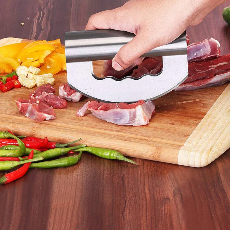 Mezzaluna Chopper Salad Chopper Vegetable Fruit Cutter Knife Multipurpose Premium Salad Chopper for Home and Restaurant
Mezzaluna Chopper Salad Chopper Vegetable Fruit Cutter Knife Multipurpose Premium Salad Chopper for Home and Restaurant