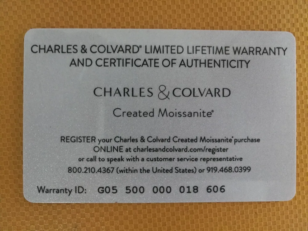 Moissanite Certificate 1