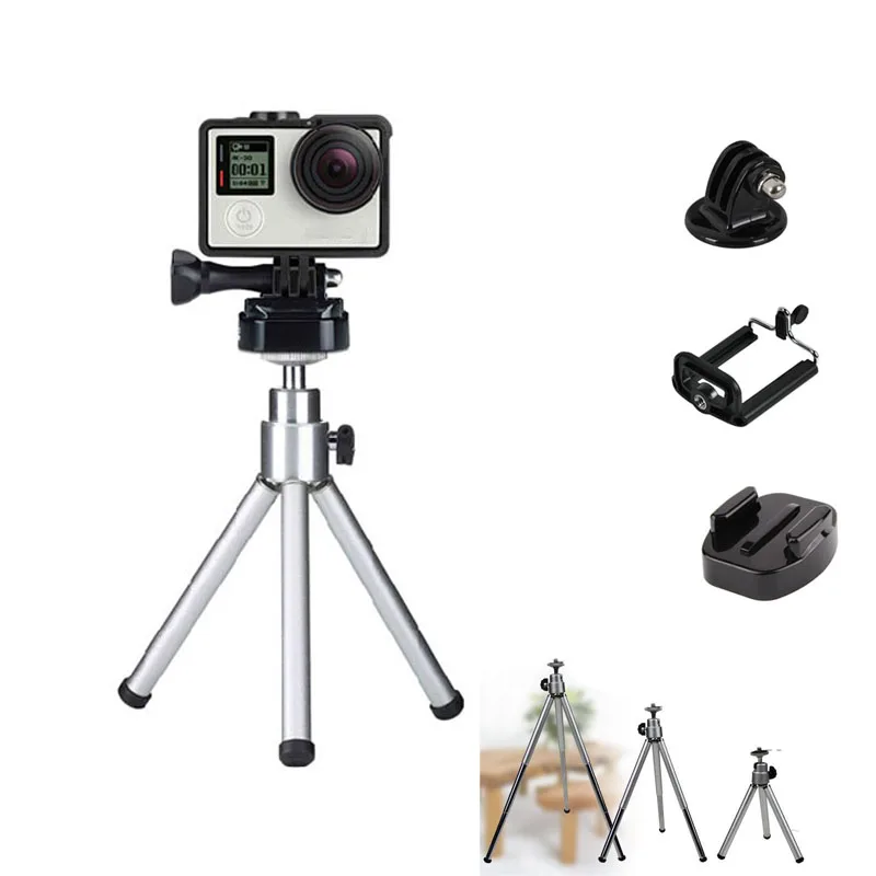 Mini Tripod Stand Portable Self Stick Light table Supportor + Adapter Mount + Phone Holder For Gopro 7 6 5 SJCAM Camera phone
Mini Tripod Stand Portable Self Stick Light table Supportor + Adapter Mount + Phone Holder For Gopro 7 6 5 SJCAM Camera phone