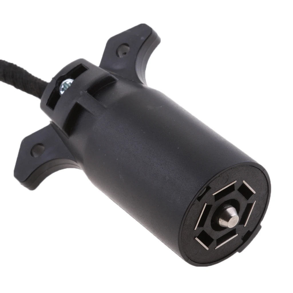 Trailer 7 Way Flat to 4 Way Pin Adapter Connector with Secure Tab Trailer 7 Way Flat to 4 Way Pin Adapter Connector with Secure Tab