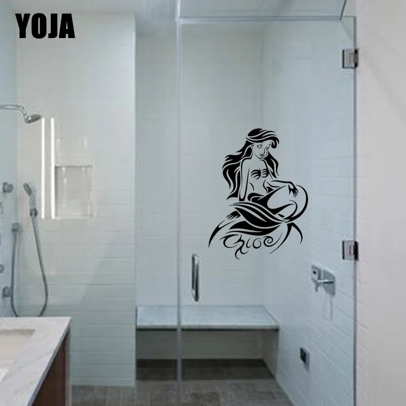YOJA 30x22 8 см детская комната Русалка настенные наклейки для зеркала в ванной